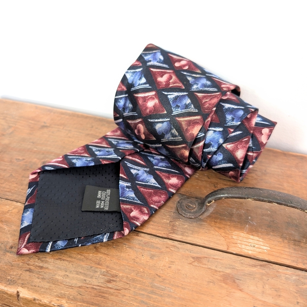 Vintage Mickey Unlimited Hand Sewn Tie ~ Discreet Geometric Mickey Mouse Pattern - Picture 4 of 6